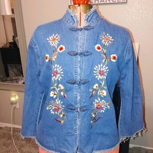 Denim Embroidered Jacket